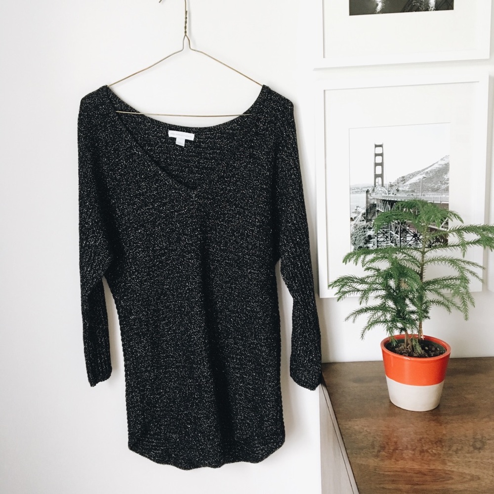 Black and silver sweater